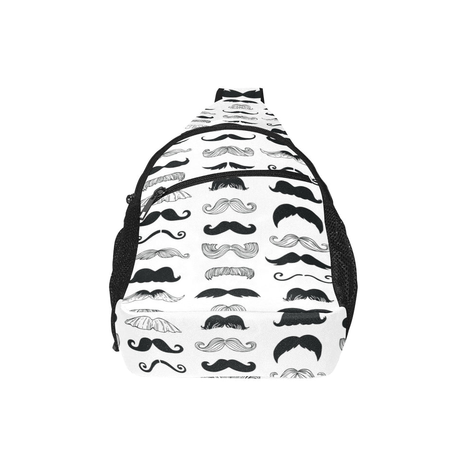 Mustache Beard Pattern Print Design 04 All Over Print Chest Bag