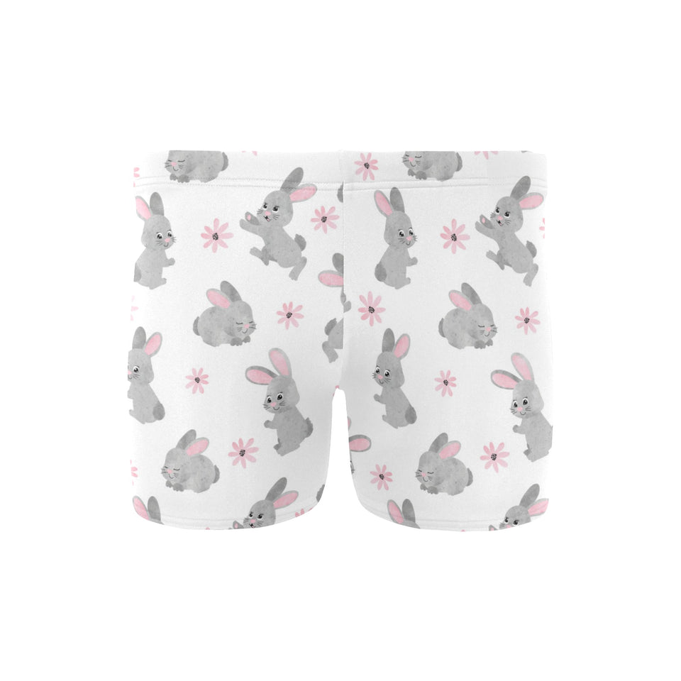 Watercolor cute rabbit pattern Men's Swimming Trunks