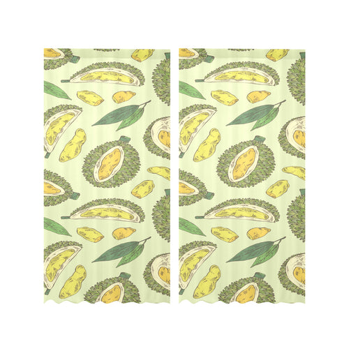 Durian leaves pattern background Gauze Curtain