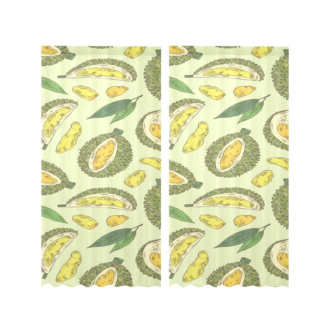 Durian leaves pattern background Gauze Curtain