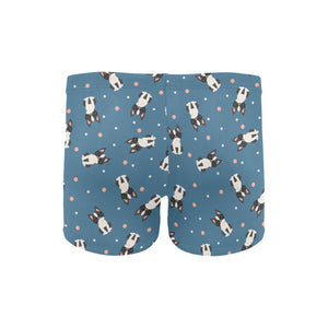 Cute boston terrier dog spattern Men's Swimming Trunks