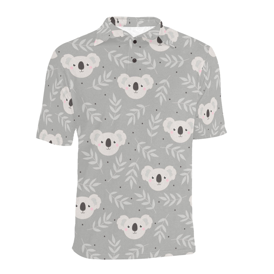 Cute koala leaves pattern Men's All Over Print Polo Shirt