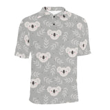 Cute koala leaves pattern Men's All Over Print Polo Shirt