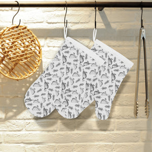 Pigeon Pattern Print Design 05 Heat Resistant Oven Mitts