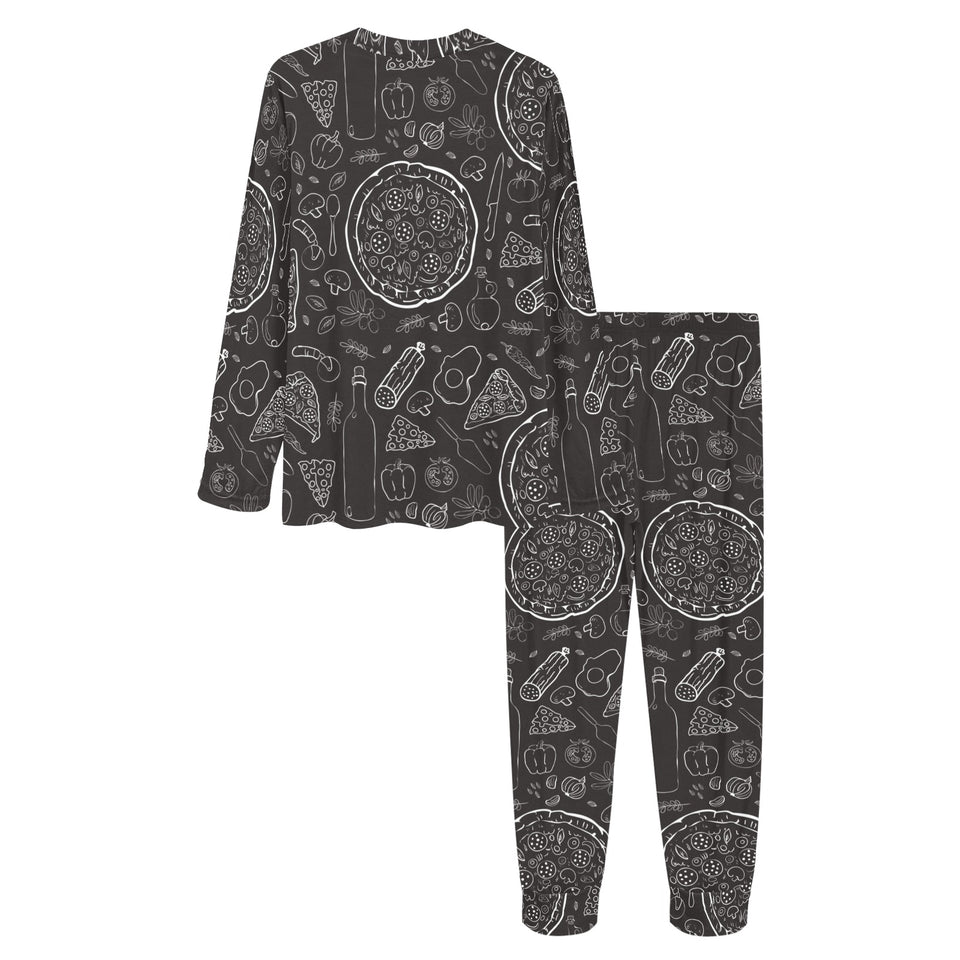 Pizza pattern Women's All Over Print Pajama Set