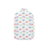 Hippopotamus Pattern Print Design 03 Women's Long Sleeve Polo Shirt