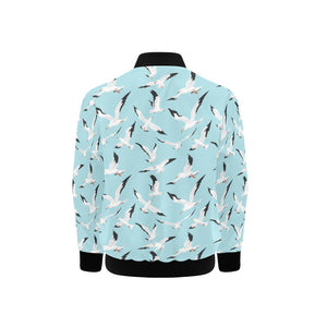 Seagull Pattern Print Design 01 Kids' Boys' Girls' Bomber Jacket