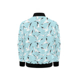 Seagull Pattern Print Design 01 Kids' Boys' Girls' Bomber Jacket