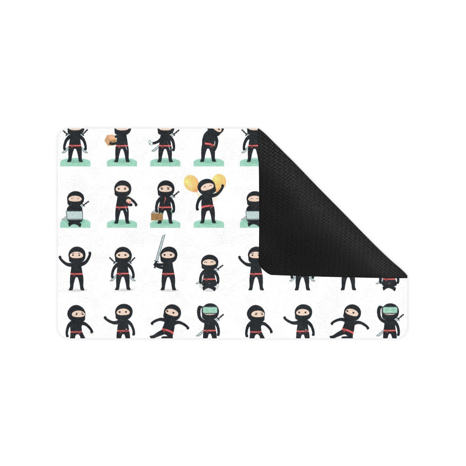 Cute ninja katana sword pattern Doormat