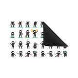 Cute ninja katana sword pattern Doormat