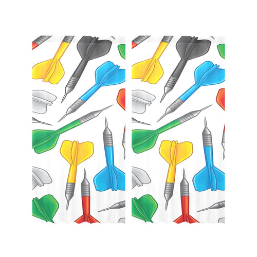 Darts Pattern Print Design 03 Gauze Curtain