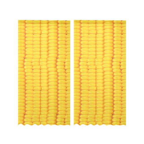 Corn Pattern Print Design 04 Gauze Curtain