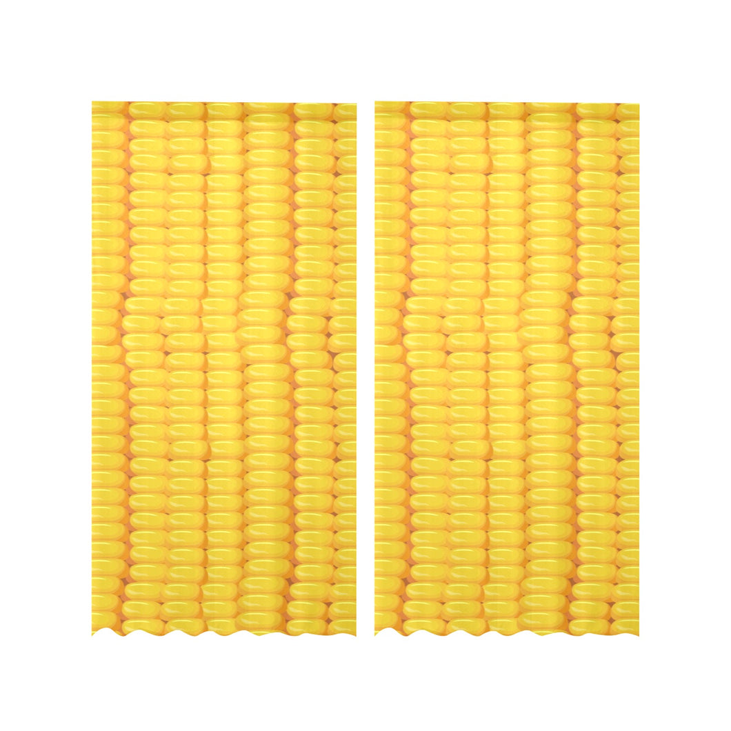 Corn Pattern Print Design 04 Gauze Curtain