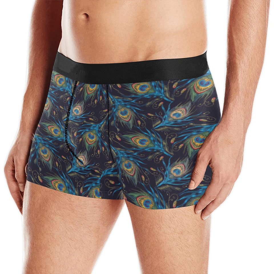 Beautiful peacock feather pattern Men's All Over Print Boxer Briefs Men's Underwear