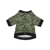 Digital Green camouflage pattern All Over Print Pet Dog Round Neck Fuzzy Shirt