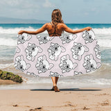 Cute french bulldog pattern Beach Towel