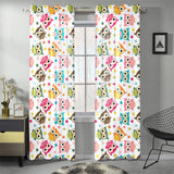Color cute owl pattern Gauze Curtain