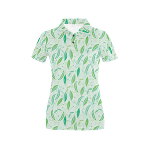 Green Peas Pattern Print Design 01 Women's All Over Print Polo Shirt