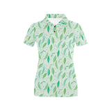 Green Peas Pattern Print Design 01 Women's All Over Print Polo Shirt