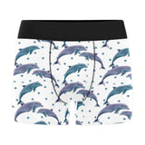 Dolphins pattern dotted background Men's All Over Print Boxer Briefs Men's Underwear
