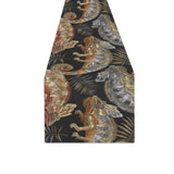 Chameleon lizard tropical leaves palm tree Table Runner
