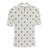 Dog Paws Pattern Print Design 03 Men's All Over Print Polo Shirt