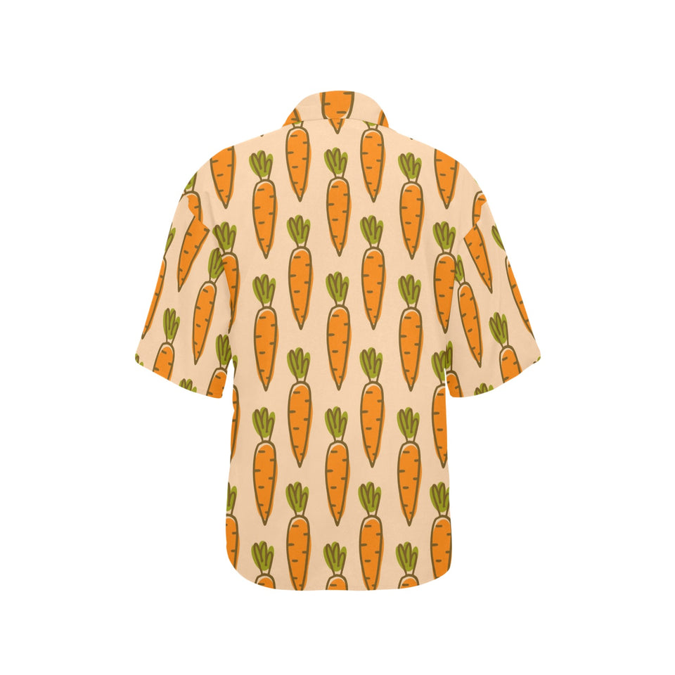 Carrot Pattern Print Design 04 Women's All Over Print Hawaiian Shirt