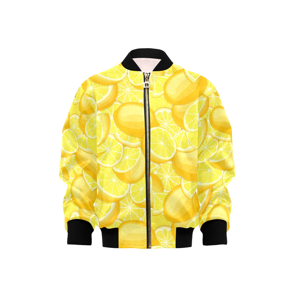 lemon pattern Kids' Boys' Girls' Bomber Jacket