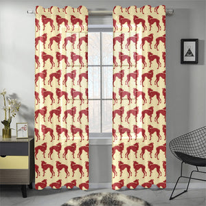 Greyhound Pattern Print Design 04 Gauze Curtain