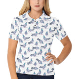 Pigeon Pattern Print Design 03 Women's All Over Print Polo Shirt