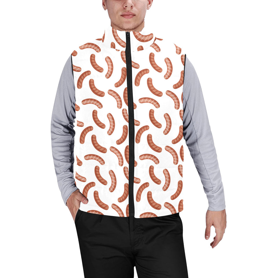 Sausage Pattern Print Design 04 Men's Padded Vest