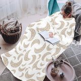 Cool gold moon abstract pattern Blanket Robe with Sleeves