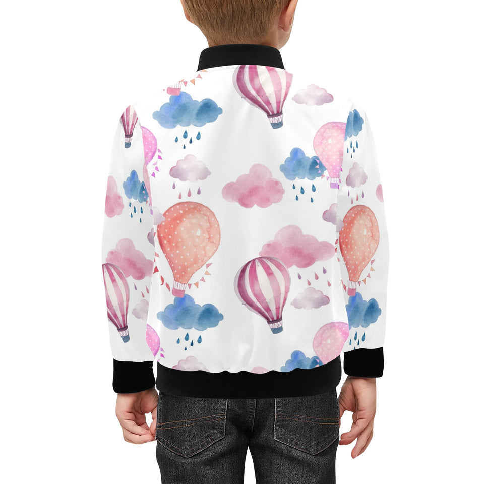 Watercolor air balloon cloud pattern Kids' Boys' Girls' Bomber Jacket