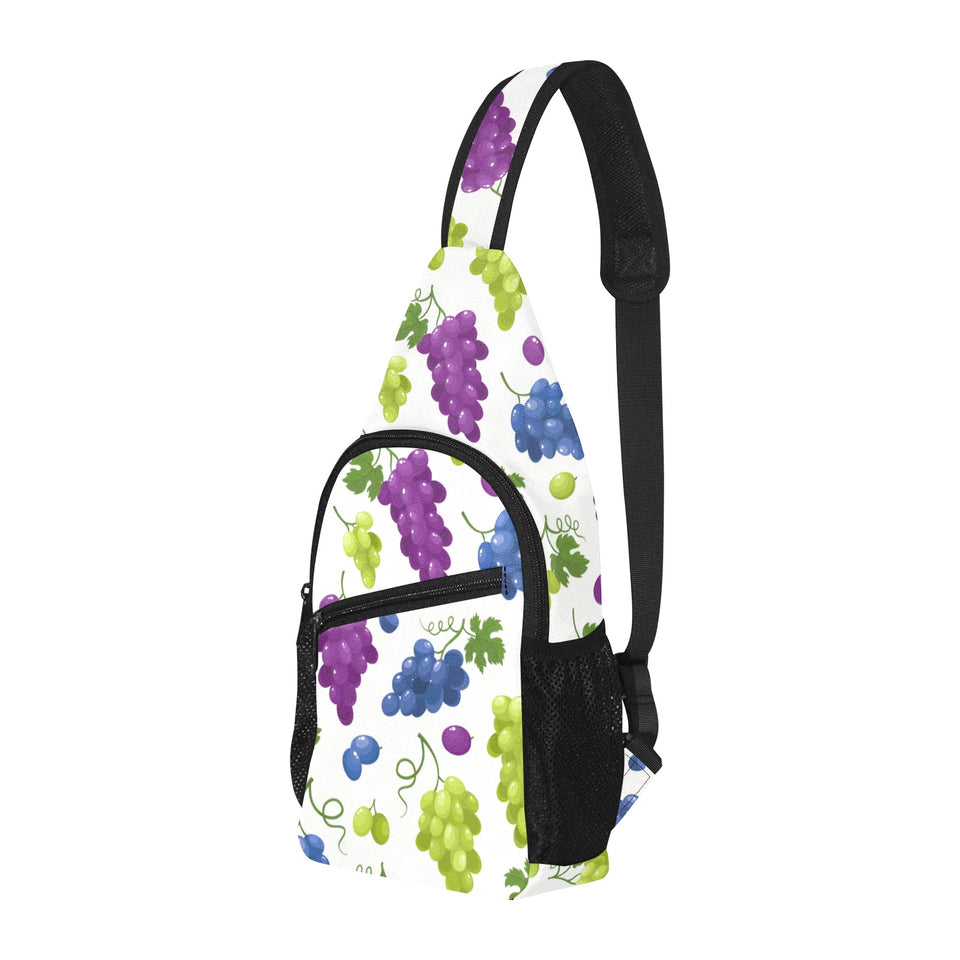 Grape pattern All Over Print Chest Bag
