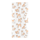shiba inu dog pattern Beach Towel