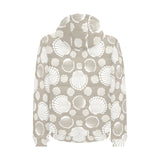 Scallop shell pattern Men's Padded Hooded Jacket