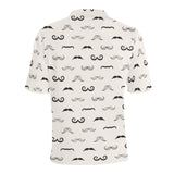 Mustache Beard Pattern Print Design 05 Men's All Over Print Polo Shirt