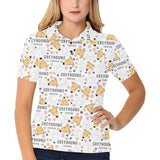 Greyhound Pattern Print Design 03 Women's All Over Print Polo Shirt