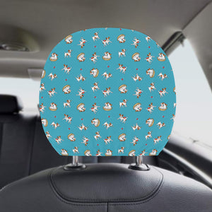 Jack Russel Pattern Print Design 03 Car Headrest Cover