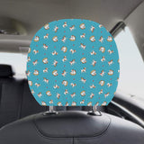 Jack Russel Pattern Print Design 03 Car Headrest Cover