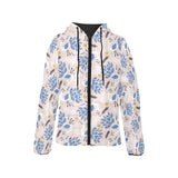 Cute peacock pattern Women's Padded Hooded Jacket