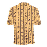 Egypt Hieroglyphics Pattern Print Design 02 Men's All Over Print Polo Shirt