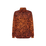 cacao beans tribal polynesian pattern Women's Long Sleeve Polo Shirt