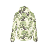 Bonsai pattern Women's Padded Hooded Jacket