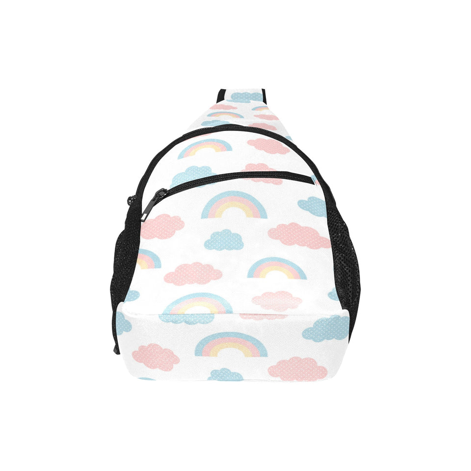 Cute rainbow clound pattern All Over Print Chest Bag