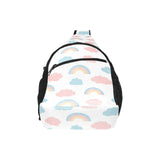 Cute rainbow clound pattern All Over Print Chest Bag