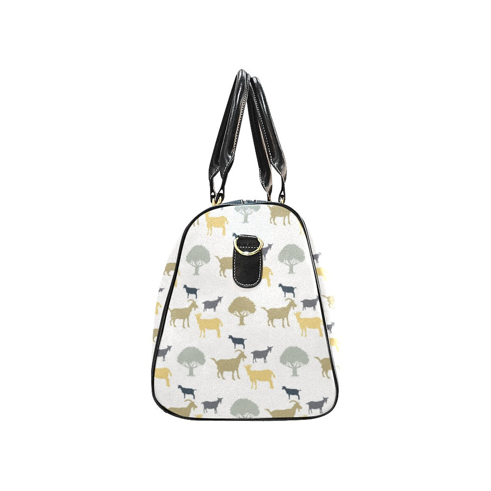 Silhouettes of goat and tree pattern Travel Bag