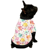 Clock butterfly pattern All Over Print Pet Dog Round Neck Fuzzy Shirt