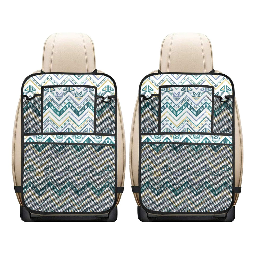 zigzag chevron paint design pattern Car Seat Back Organizer