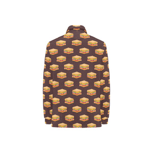 Sandwich Pattern Print Design 04 Women's Long Sleeve Polo Shirt